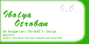 ibolya otroban business card